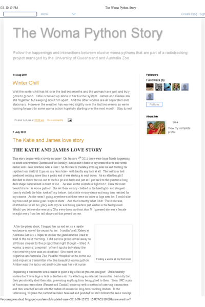 The Woma Python Story