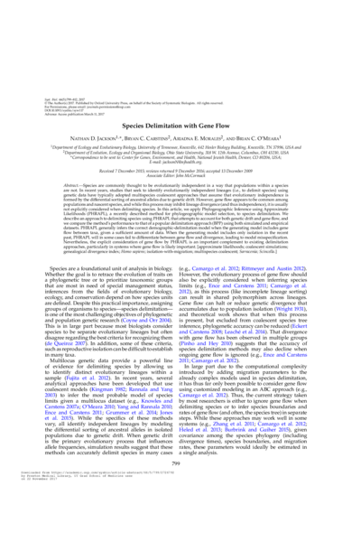 Species Delimitation with Gene Flow