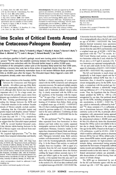 Time Scales of Critical Events Around the Cretaceous-Paleogene Boundary