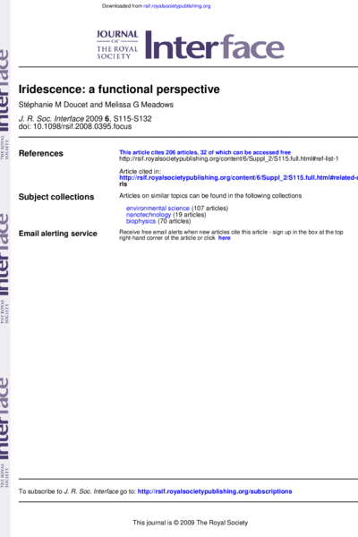 Iridescence: a functional perspective