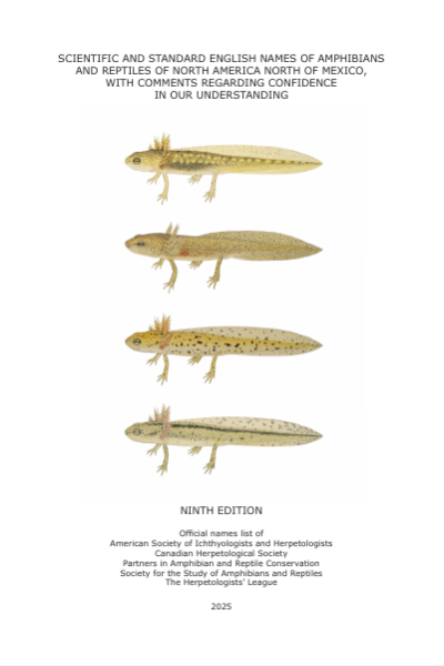 Scientific and Standard English Names of Amphibians and Reptiles of North America North of Mexico, with Comments Regarding Confidence in Our Understanding - 9th Ed