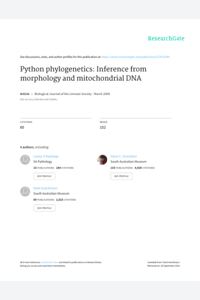Python phylogenetics: inference from morphology and mitochondrial DNA