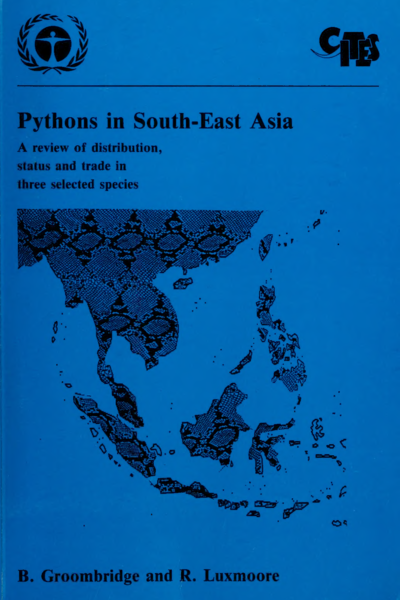 Pythons in south-east Asia: a review of distribution, status and trade in three selected species.